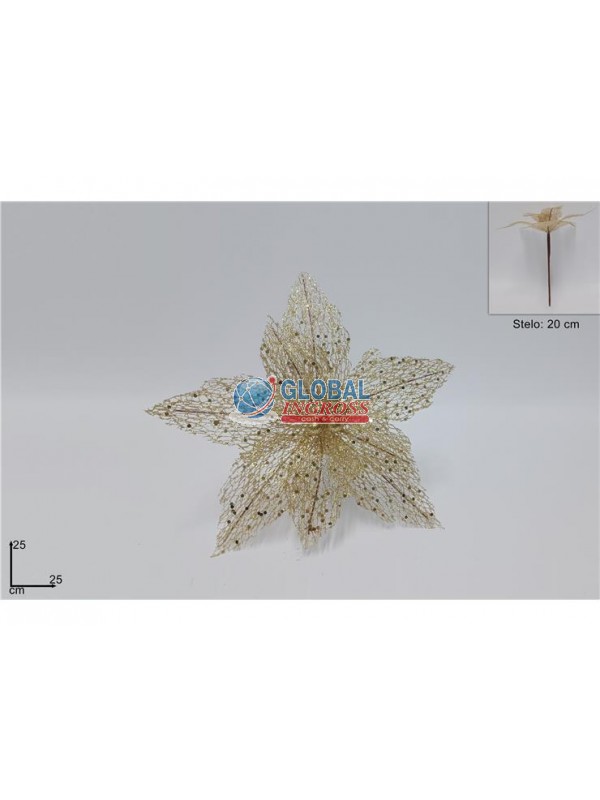 FIORE RETINATO ORO 25cm