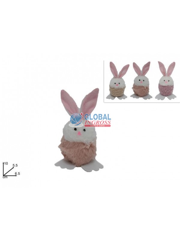 CONIGLIETTO UOVO 10cm COL.ASS.