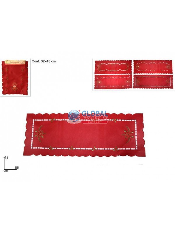CENTRINO NATALE 86x31 ROSSO