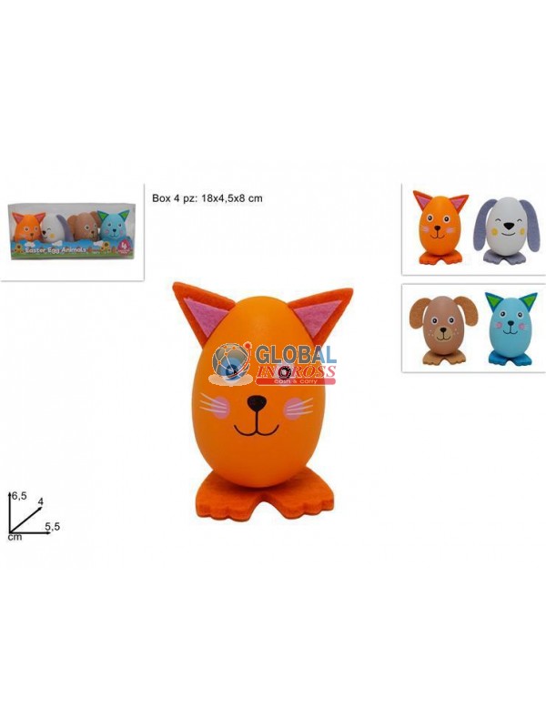 UOVA VISO ANIMALI 4pz