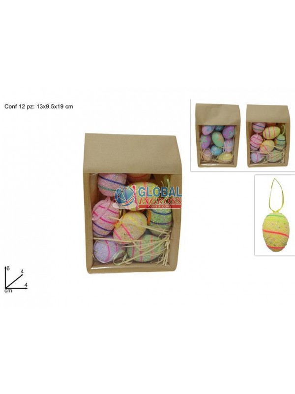 SACCHETTO CARTA CON 12 UOVA 6cm