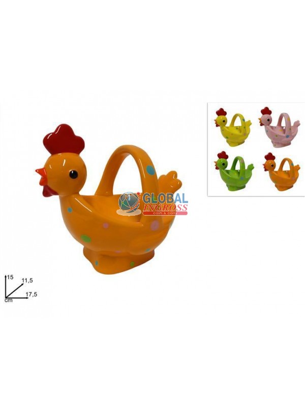 CESTINO CERAMICA GALLINA 15cm