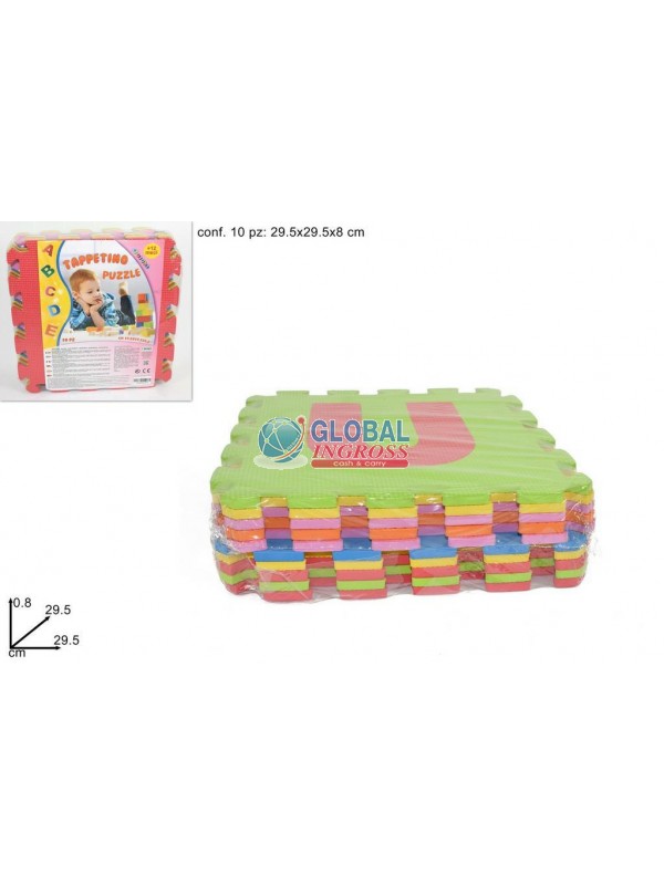 TAPPETO PUZZLE C/LETTERE 10pz