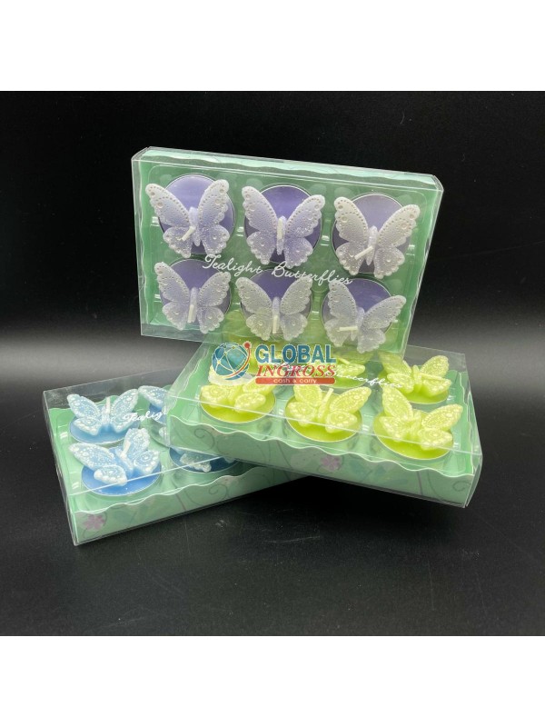 CANDELA FARFALLA 6pz