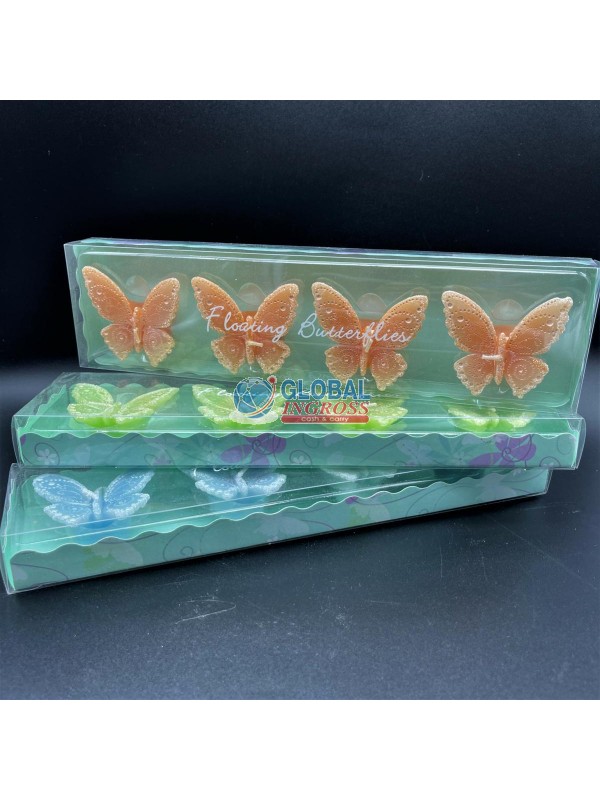 CANDELA FARFALLA 4pz PASTEL