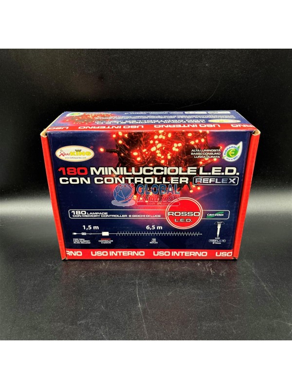 MINILUCCIOLE 180 LED ROSSO