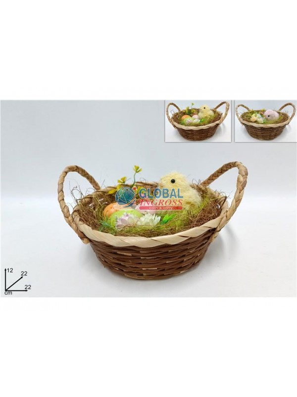 CESTINO C/NIDO PAGLIA 22cm