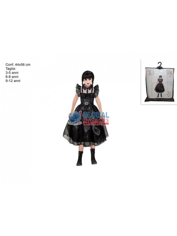 COSTUME MERCOLEDI' DA SERA C/PARRUCCA TG.ASS.