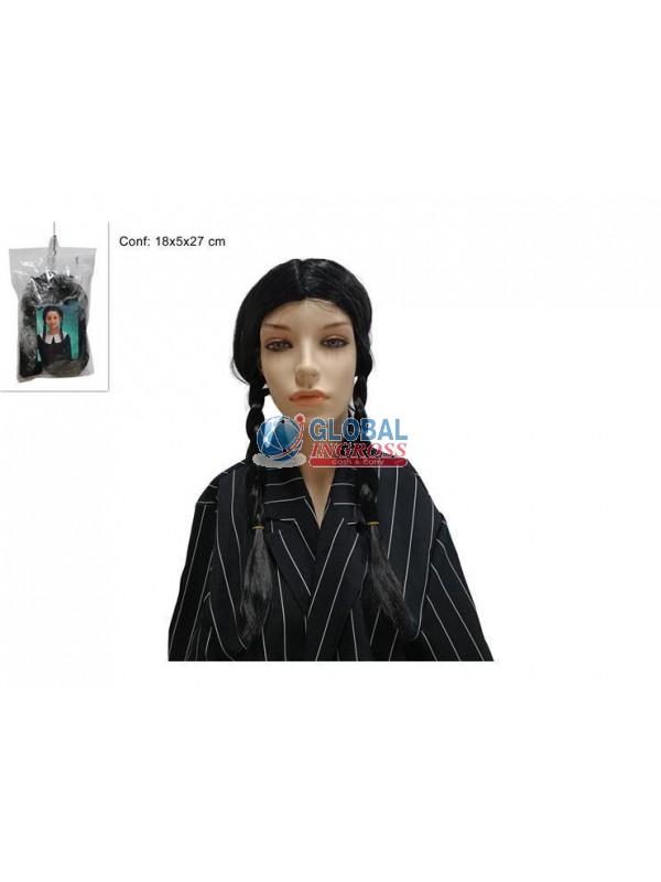 PARRUCCA TRECCE NERE MERCOLEDI'