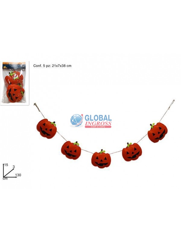 FESTONE 5 ZUCCHE FELTRO130cm