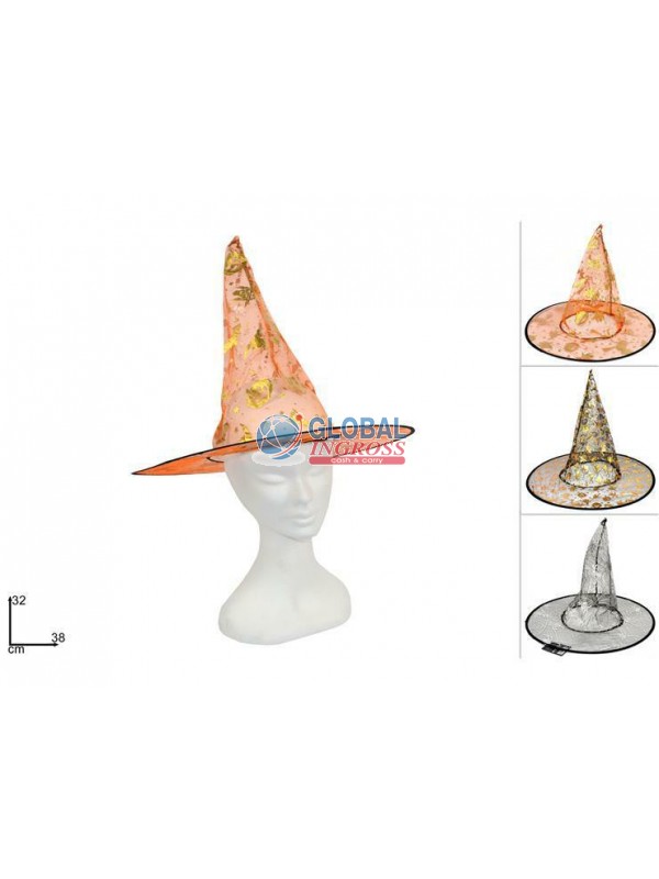 CAPPELLO STREGA 3 COLORI TRASP.