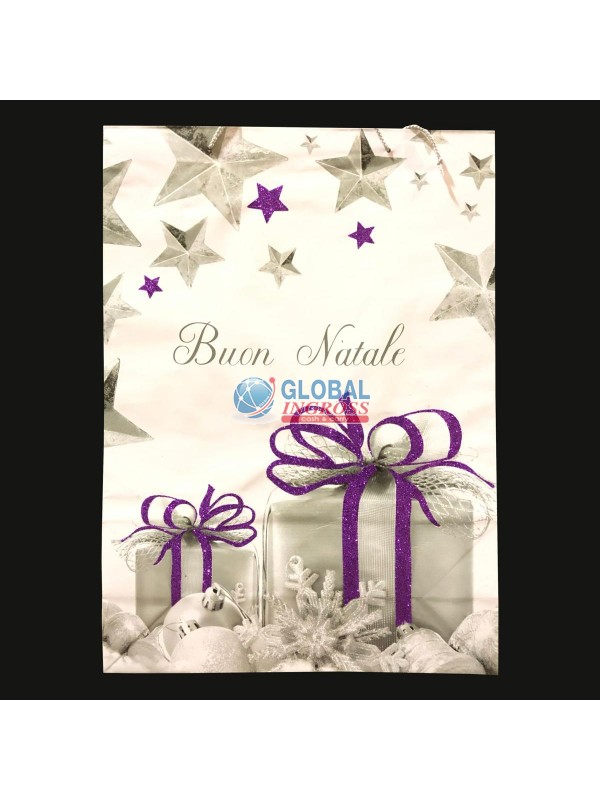 SHOPPER NATALE SILVER BUON NATALE -G- 60X44X17