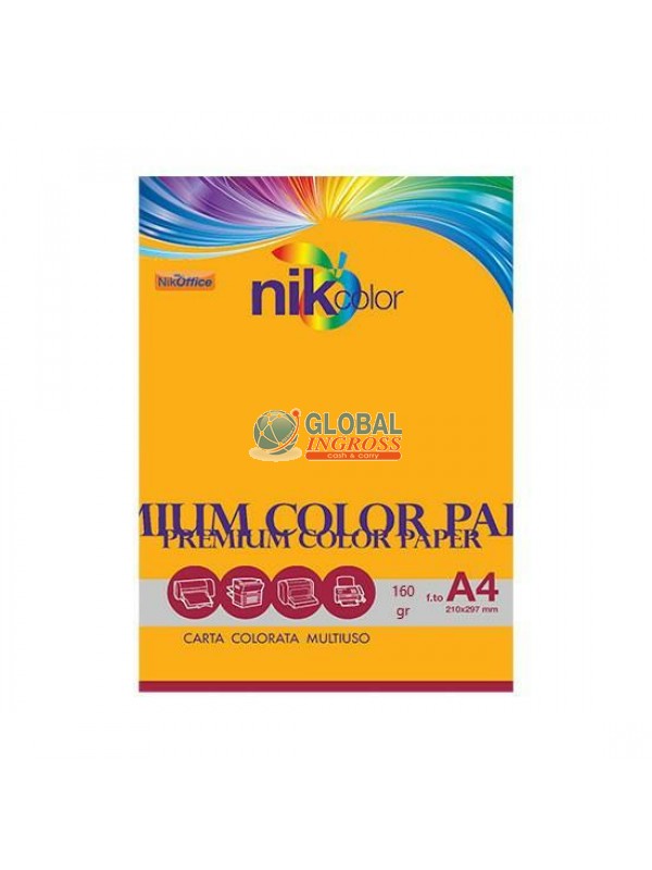 NIKCOLOR A4 160gr FLUO ARANCIO