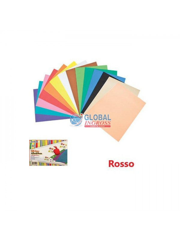 FOGLIO GOMMATO 40x60 ROSSO 2mm