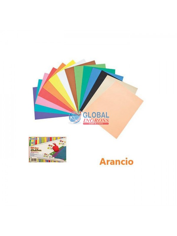 FOGLIO GOMMATO 40x60 ARANCIO 2mm