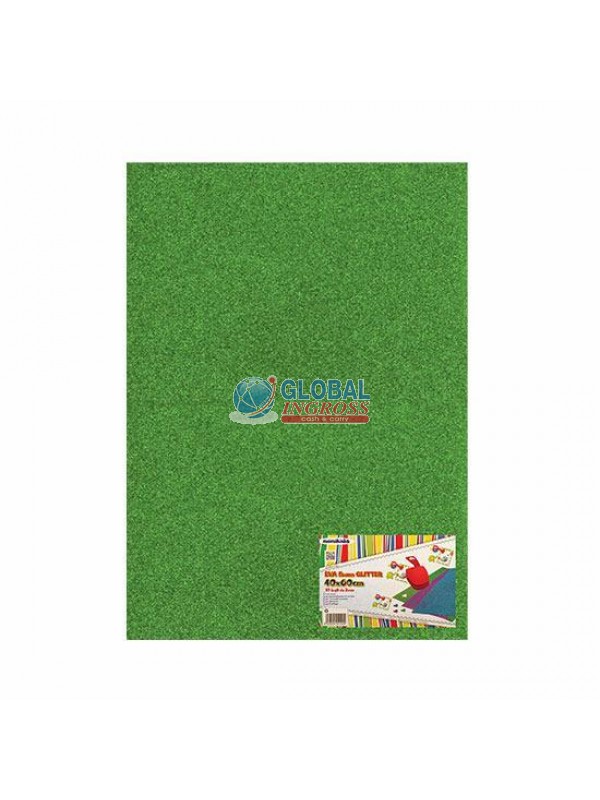 FOGLIO GOMMATO 40x60 GLITTER VERDE