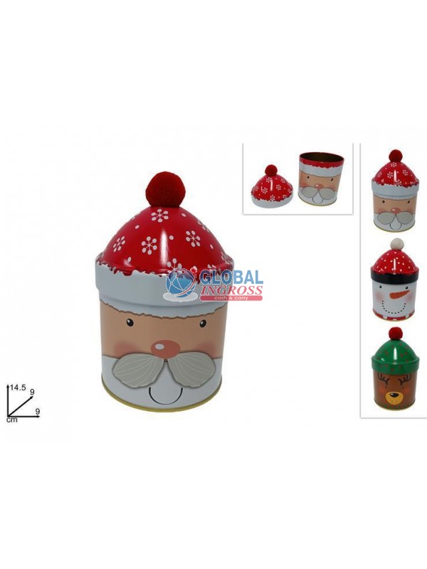 BARATTOLO IN LATTA SOGGETTI NATALIZI