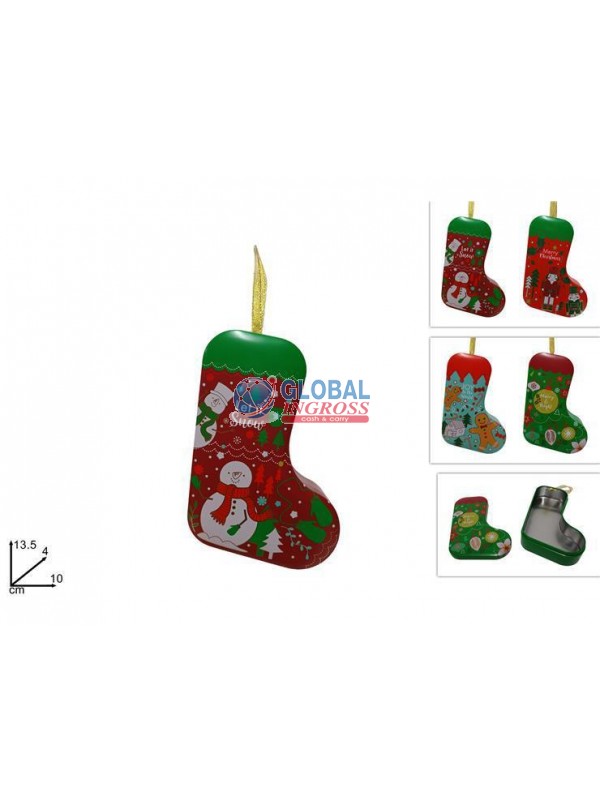 BARATTOLO IN LATTA CALZA NATALIZIA