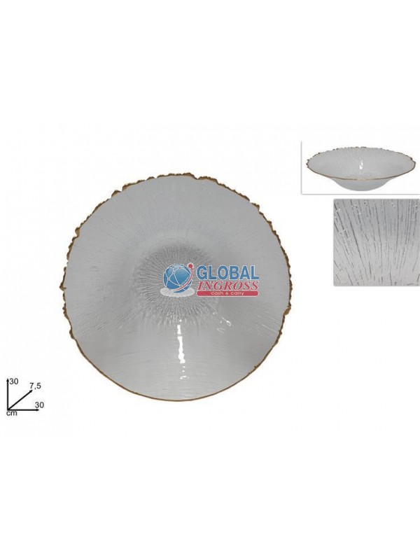 PIATTO VETRO TRASPARENTE COPPA 30cm