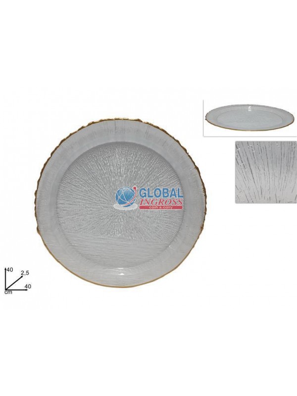 PIATTO VETRO TRASPARENTE 40cm