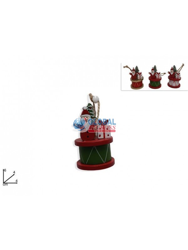 APPENDINO TAMBURELLO NATALE COL.ASS. 6cm