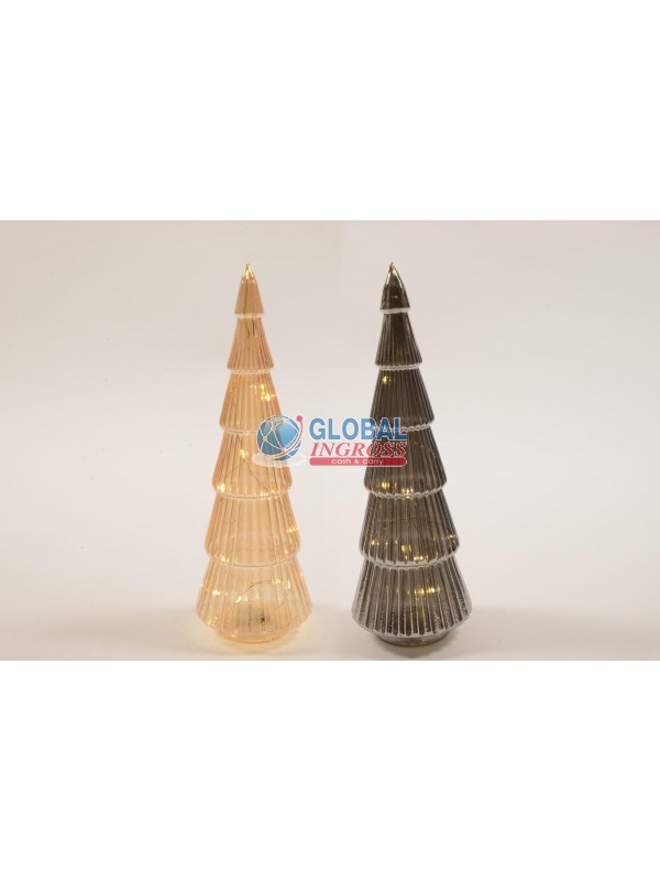 ALBERO IN VETRO C/LUCI 30cm