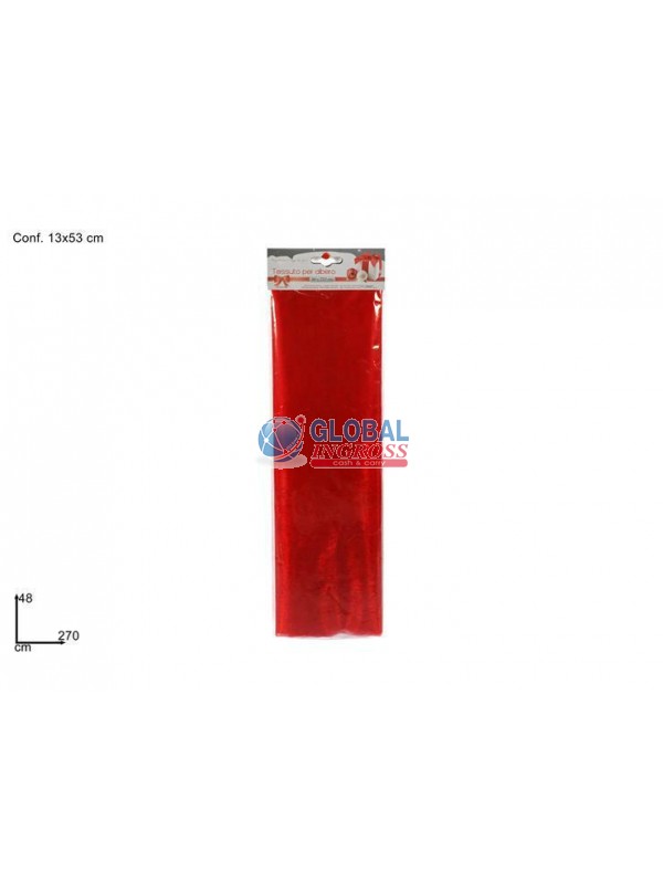 TESSUTO ORGANZA 48x270cm ROSSO
