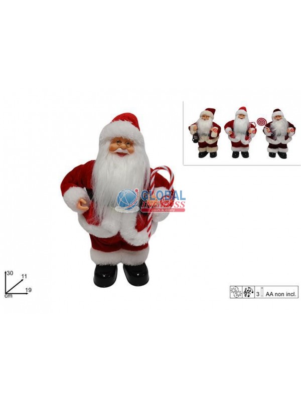 BABBO NATALE C/MUSICA EMOVIMENTO 30cm