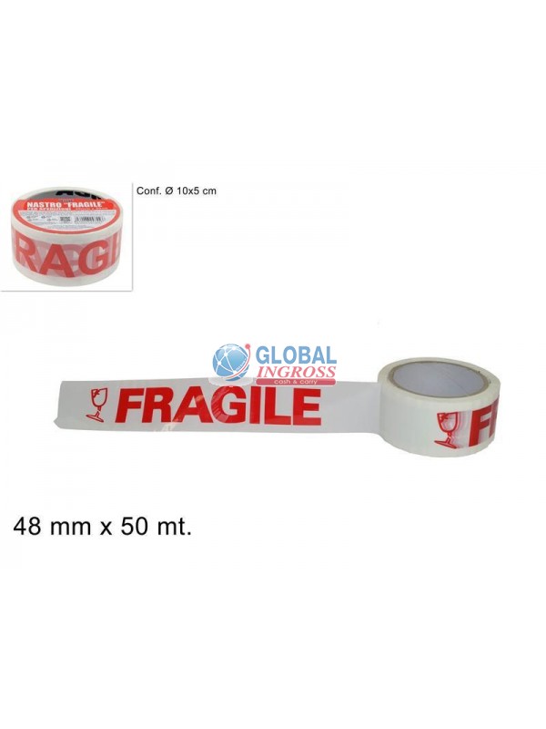NASTRO ADESIVO FRAGILE 50mt