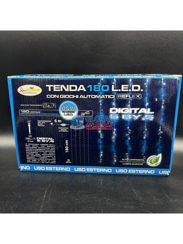 TENDA 180 LED EST. BIANCO/BLU