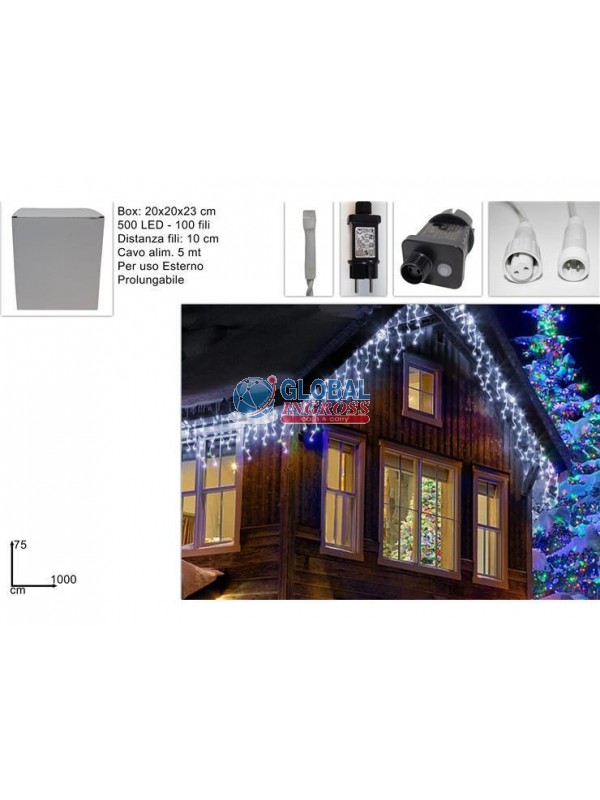 TENDA FLASHLED 500 BIANCO FREDDO 10mt PROLUNGABILE