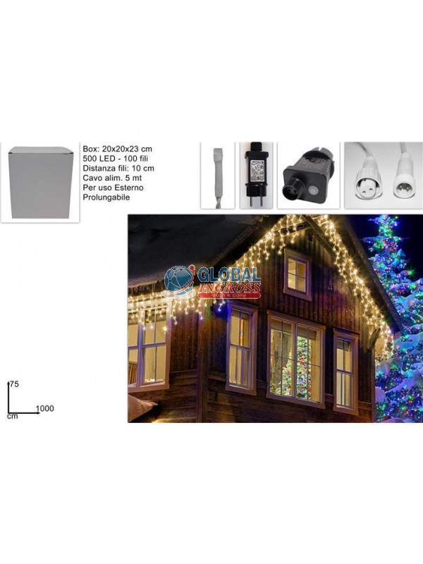 TENDA FLASHLED 500 BIANCO CALDO 10mt PROLUNGABILE