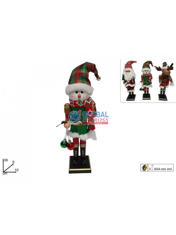 SOGGETTI NATALE SCHIACCIANOCI 39cm C/MUSICA