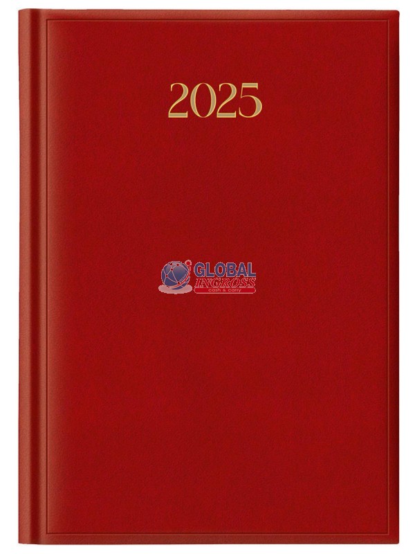 AGENDA 2025 A5 QUADRETTI MADRID ROSSO GIORNALIERA S/D