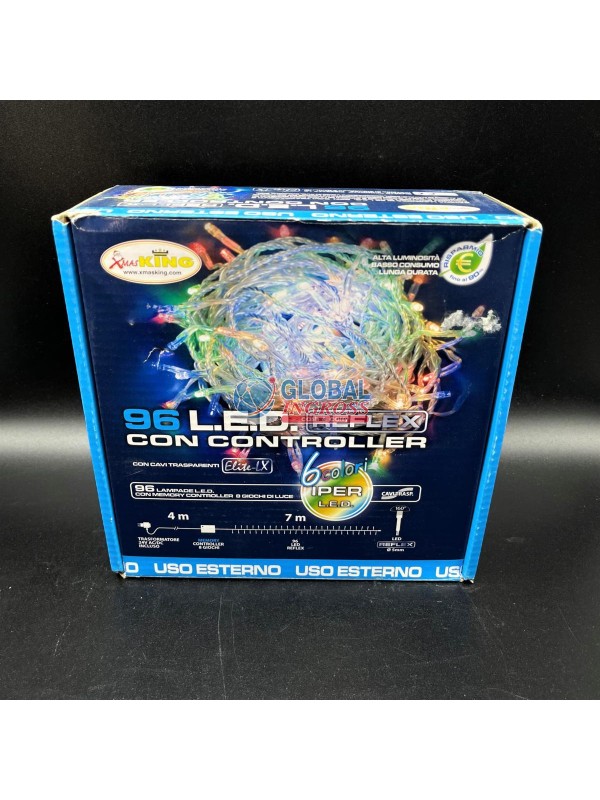 MINILED ESTERNO 96 MULTICOLOR CAVI TRASPARENTI