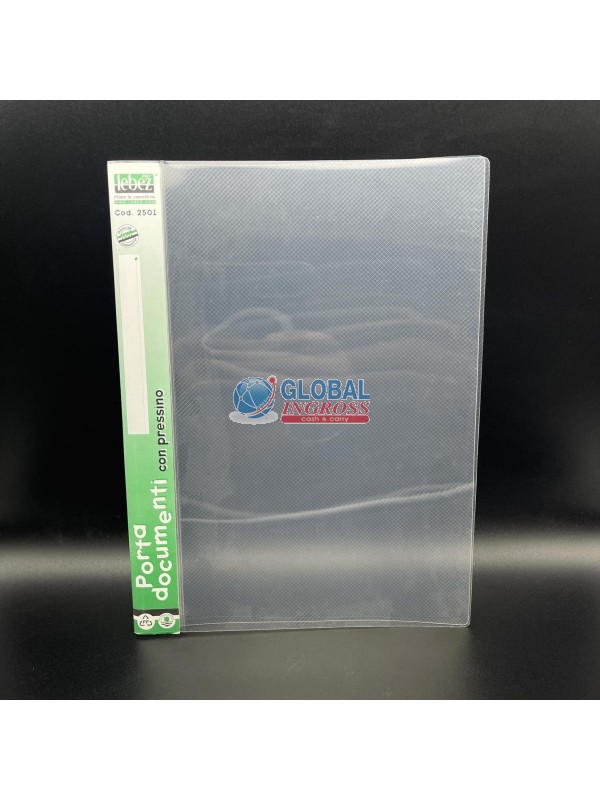 CARTELLINA RIGIDA C/PRESSINO TRASPARENTE.