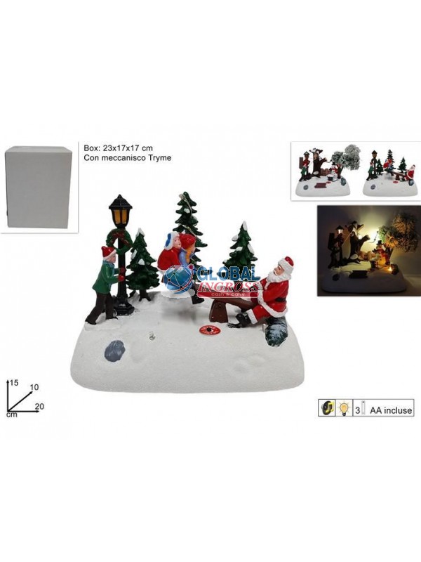 GIOSTRINA ALBERO C/SOGGETTI NATALIZI C/LUCE E MUSICA