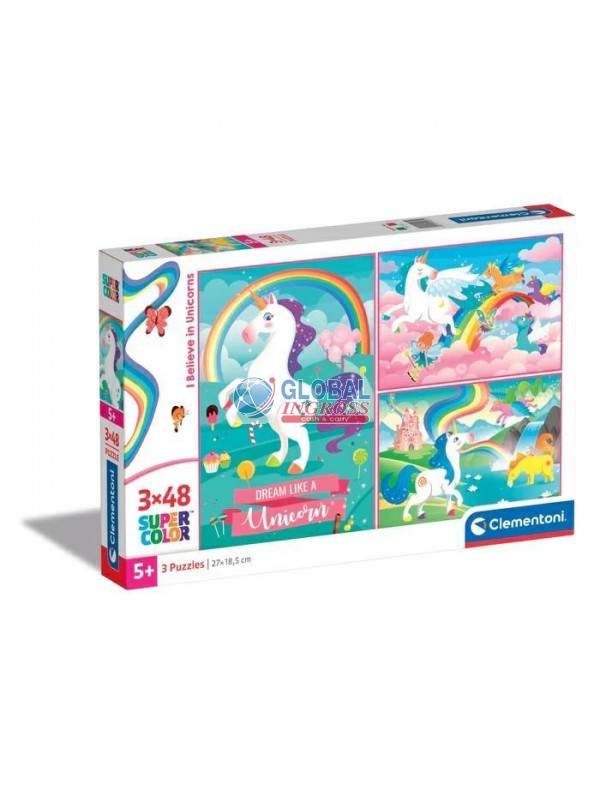 PUZZLE 3x48 UNICORNS.