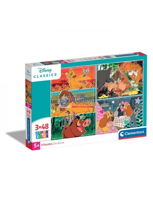 PUZZLE 3x48 DISNEY CLASSICS.