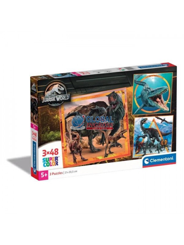 PUZZLE 3x48 JURASSIC WORLD
