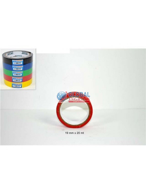NASTRO CARTA GOMMATO COLOR mm19x20mt