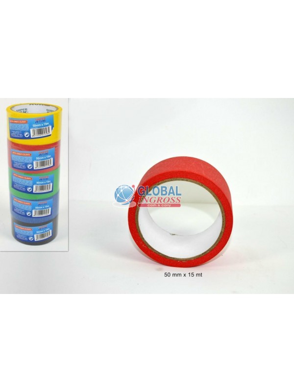 NASTRO CARTA GOMMATO COLOR mm50x15mt