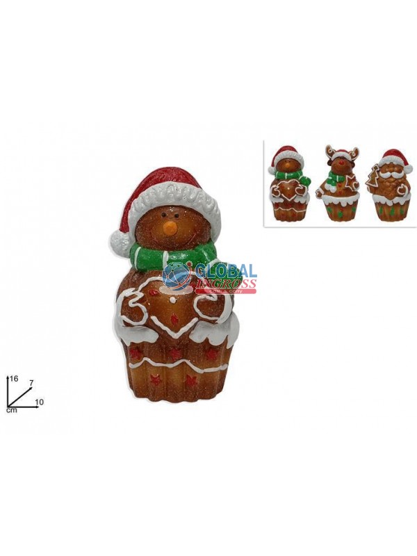OMINO BISCOTTO 16cm NATALE