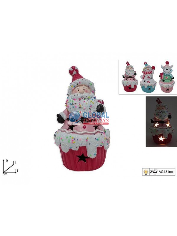 DOLCETTO C/SOGGETTI NATALE 19cm DECORO CAKE DESIGN