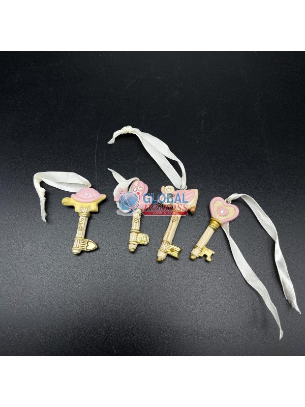 CHIAVE C/SOGG.ROSA E STRASS