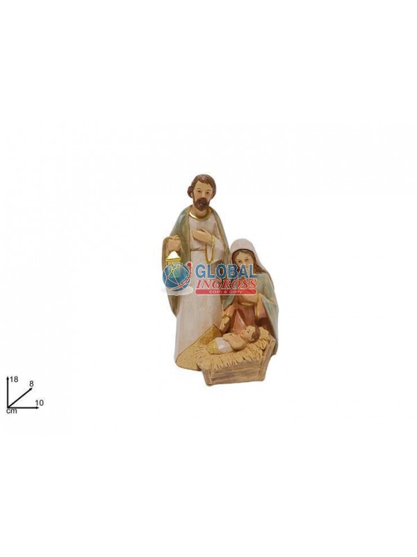 GRUPPO NATIVITA' EFFETTO LEGNO 18cm