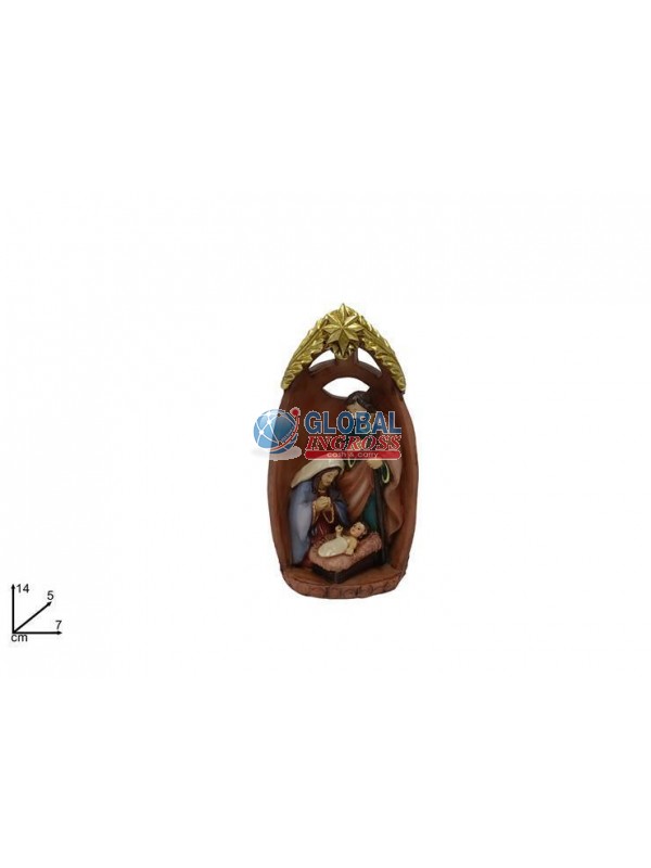 GRUPPO NATIVITA' C/CAPANNA 14cm