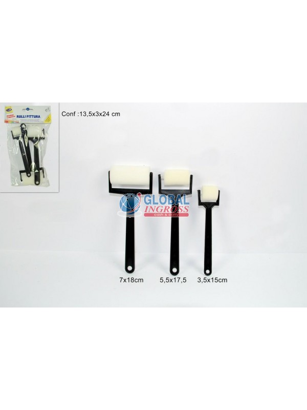 PENNELLI RULLO 3pz 3 MIS.