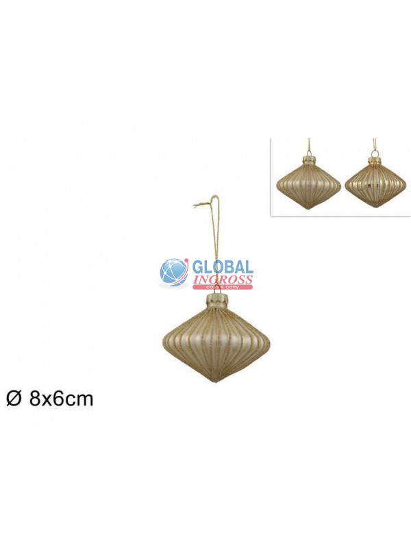 PALLA VETRO ORO OPACA/LUCIDA GOCCIA ASS.