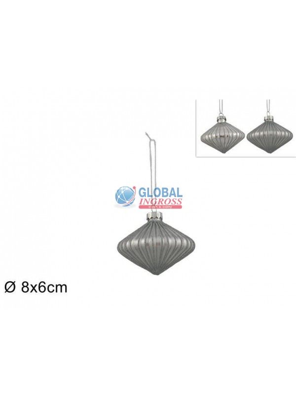 PALLA VETRO SILVER OPACA/LUCIDA GOCCIA ASS.